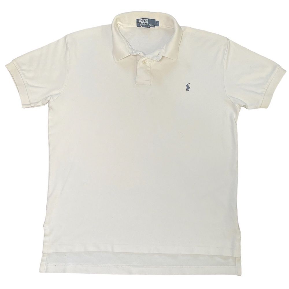 Polo Ralph Lauren Men's White Polo Shirt Short Sleeve Cotton Pony Size Small